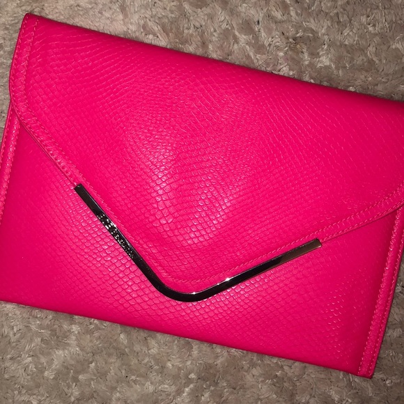 hot pink clutch purse